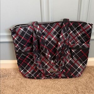 Vera Bradley Red and Black Paris Plaid tote NEW
